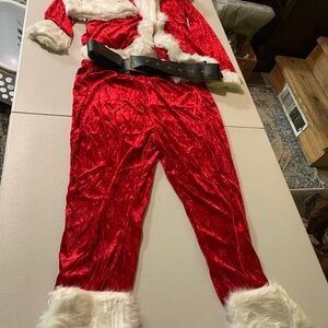 Red Santa Claus Costume with Belt